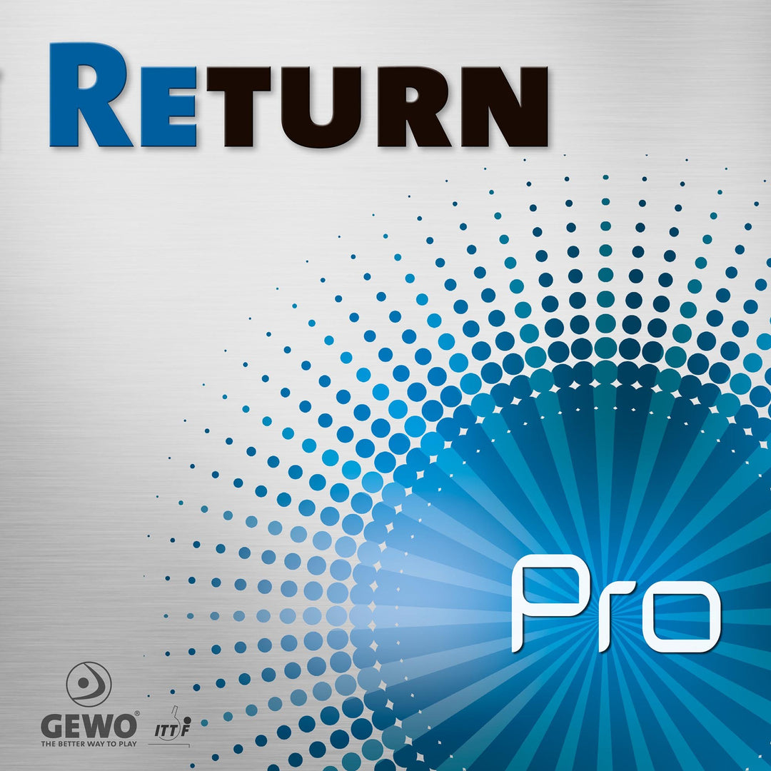 GEWO Return Pro Tischtennis Belag – kontrolliert &amp; spinfreudig für Allroundspieler – Medium-Schwamm