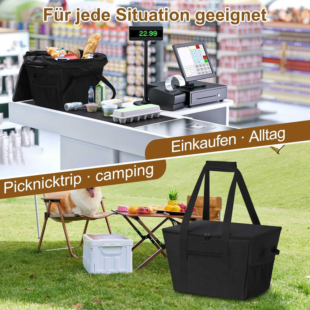 DSDCDJ Coolerbag – Kühltasche aus hochwertigem Polyestergewebe, Large Cool Bag with Hard Bottom, Por