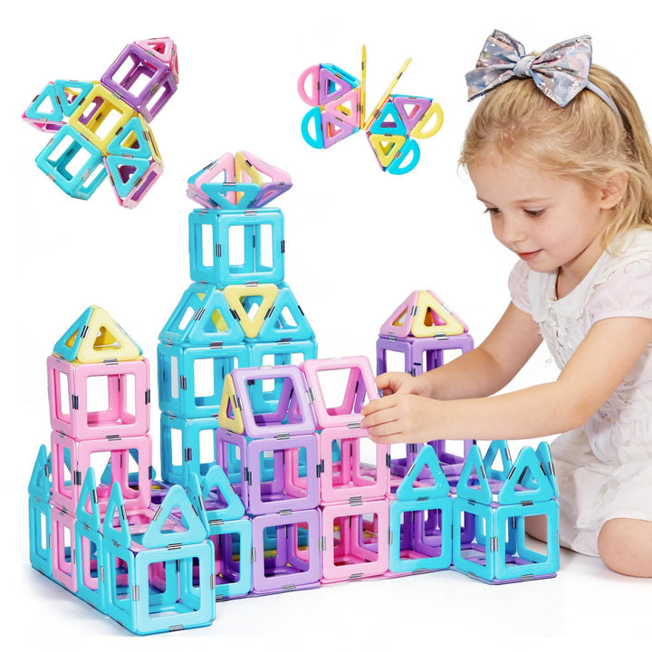 Magblock Magnetische Bausteine 52 Teiles Konstruktion Bauen Blöcke Kinder Pädagogisches Magnetspielz