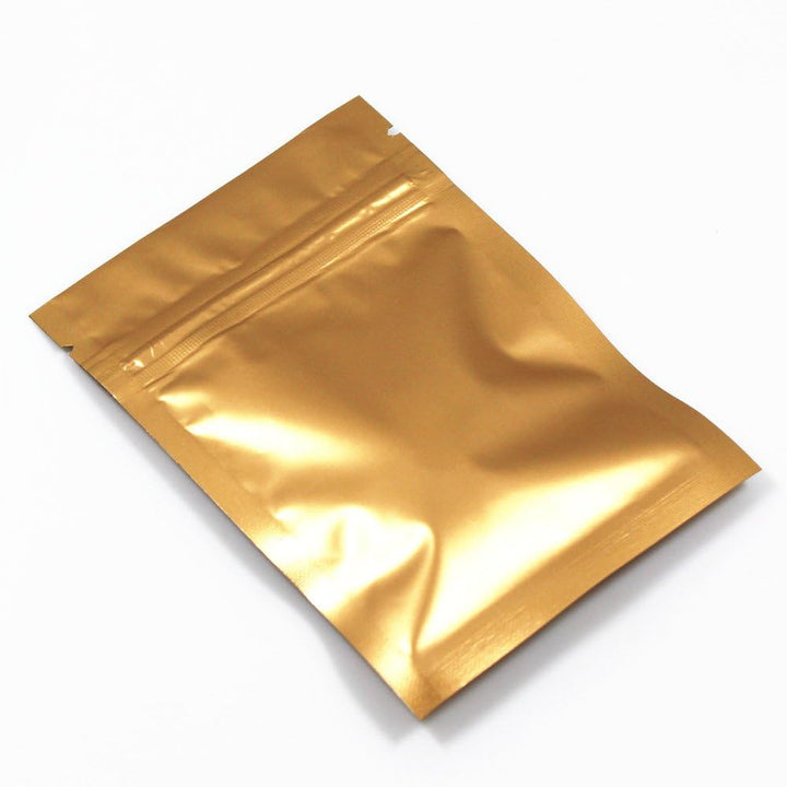 100 Stücke Matte Aluminiumfolie Verpackung Tasche Reissverschluss Selbstdicht Flachbeutel Lebensmitt