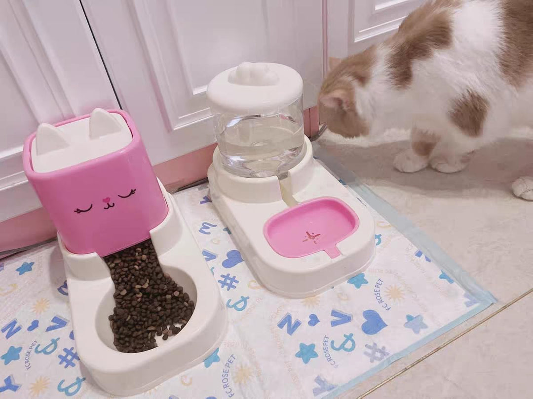 Hundefutter und Wasserspender,Futterspender und Bewässerung,Futter und Wasserspender für Haustiere,
