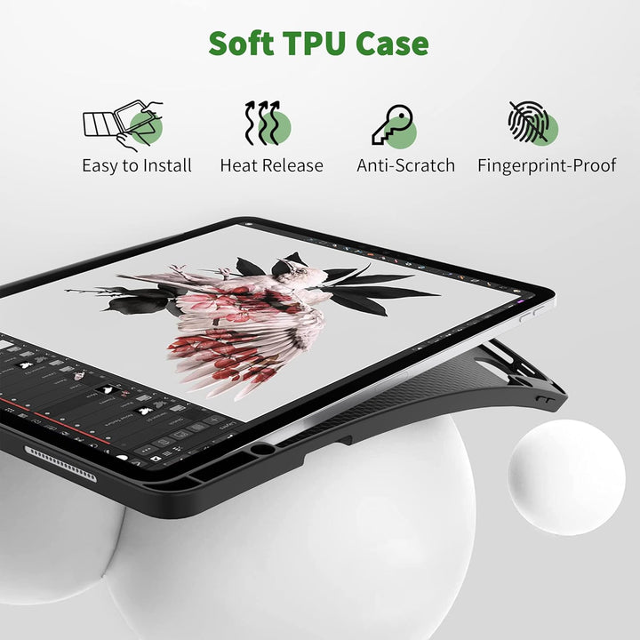 EasyAcc Hülle Kompatibel mit iPad Pro 12.9 Zoll 6./5./4./3 Generation (Modell 2022/2021/2020/2018) m