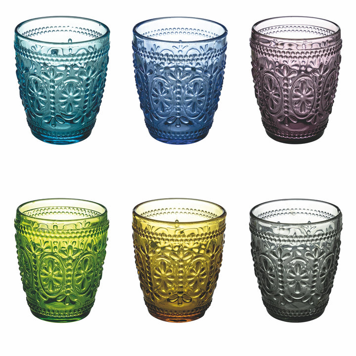 Villa d’Este Home Tivoli 5907719 Kora Light/Imperial Set 6 Wassergläser 295 ml aus Glas, Hell