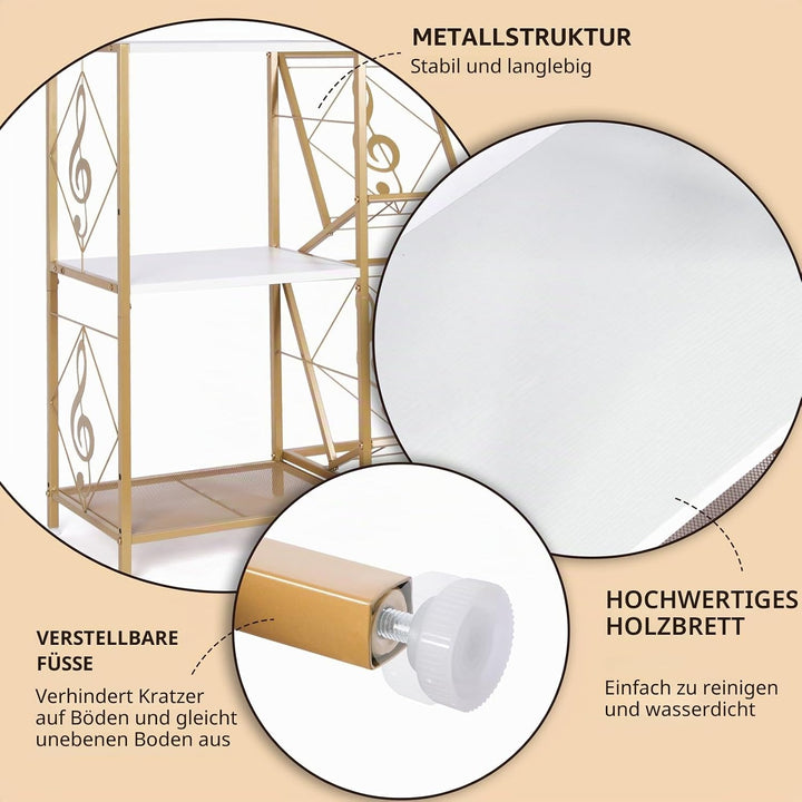 HYCFYJR Plattenspieler Ständer, Schallplatten Aufbewahrung mit 2-stufiger Vinyl Halter und Metallrah