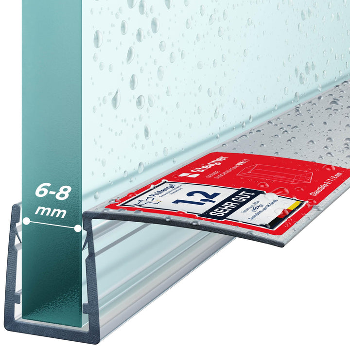 STEIGNER Duschtürdichtung UK11 100 cm (1 Stk.) Transparent - Dichtung gerade für Eckeinstieg Dusche