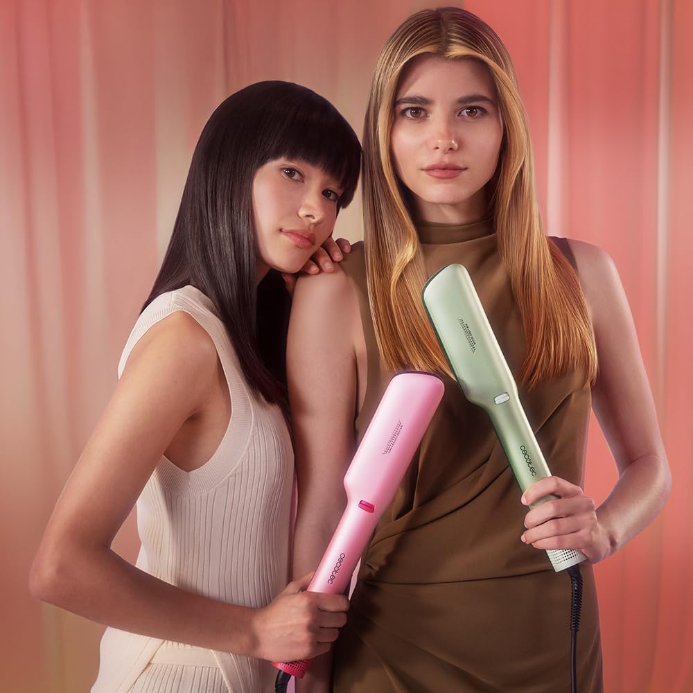 Cecotec Air Lisse Black Warmluft-Haarglätter. 600W, Haarschutz, Ionen-Technologie, Keratin und Argan