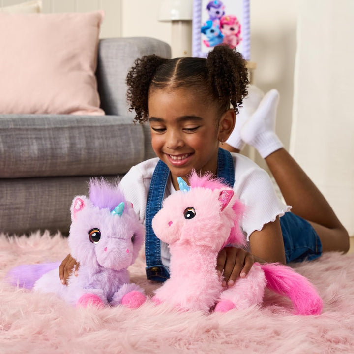 ScruffaLuvs Einhorn-Scruff in Lila – Plüschtier, 19 cm – wasche und enthülle 1 von 4 Einhörnern mit