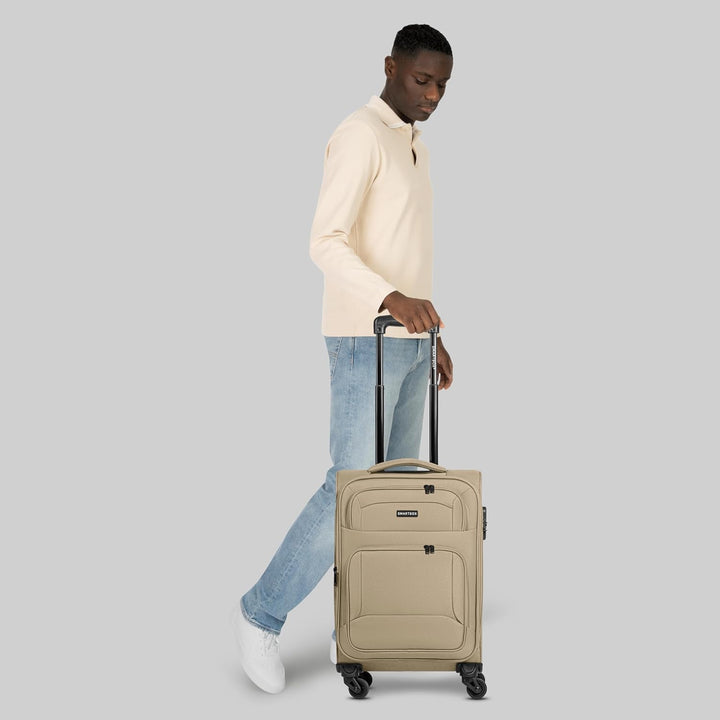SMARTBOX Weichgepäck Kabinen-Koffer für Damen & Herren | Kleiner Cabin-Trolley 36 x 23 x 57 cm | 4 R