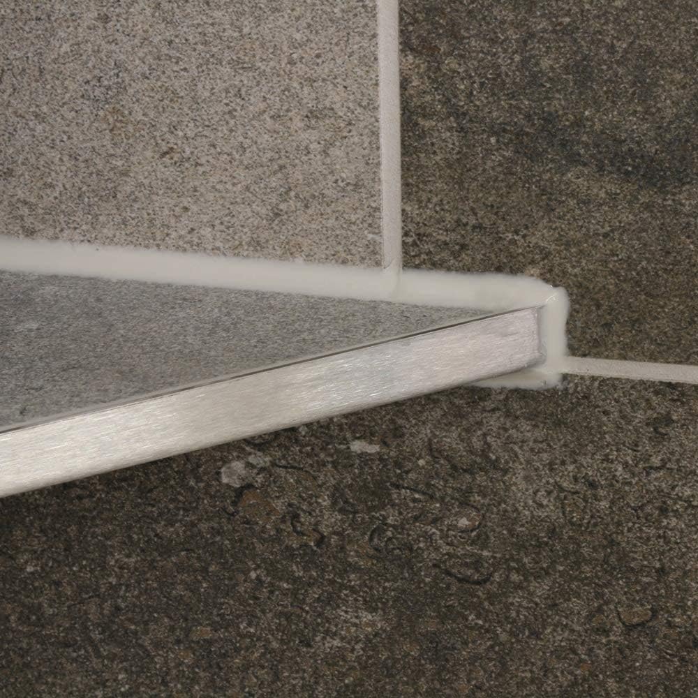 Duschablage Eckablage ohne Bohren für Bad befliesbar V2A Edelstahl (225 x 225 mm), 225 x 225 mm