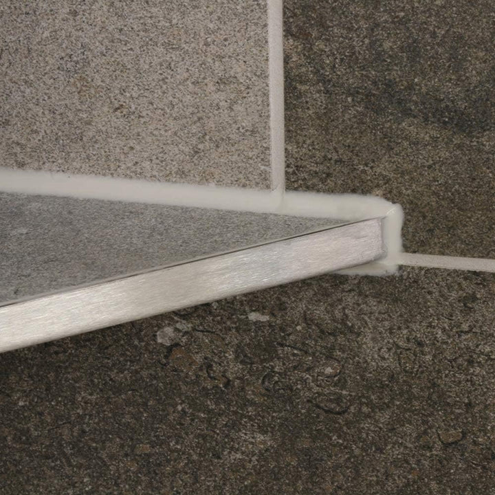 Duschablage Eckablage ohne Bohren für Bad befliesbar V2A Edelstahl (225 x 225 mm), 225 x 225 mm