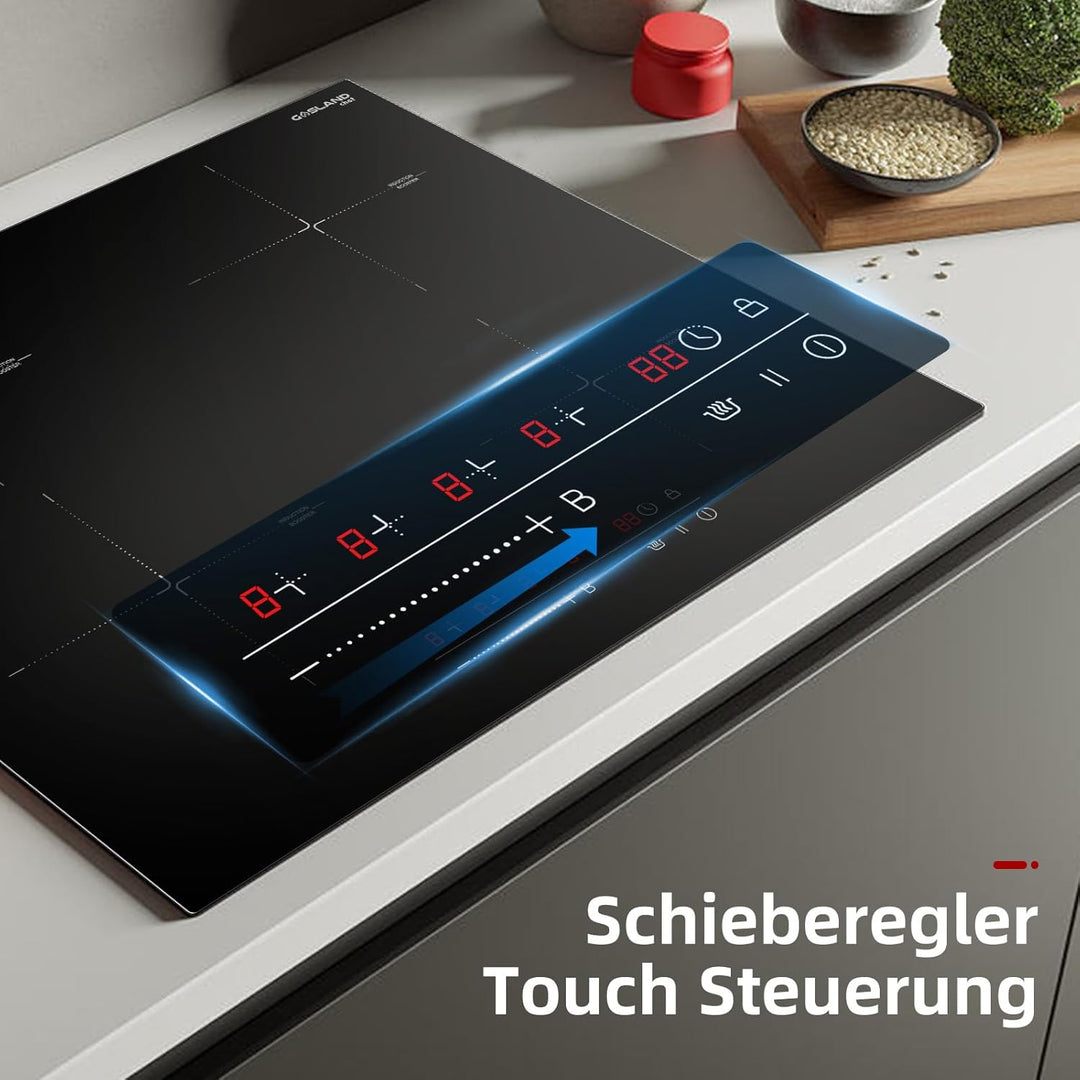 GASLAND Chef IH60BF-DE Einbau Induktionskochfeld 60 cm 4 Kochzonen, Autarkes Kochfeld 4 Platten mit