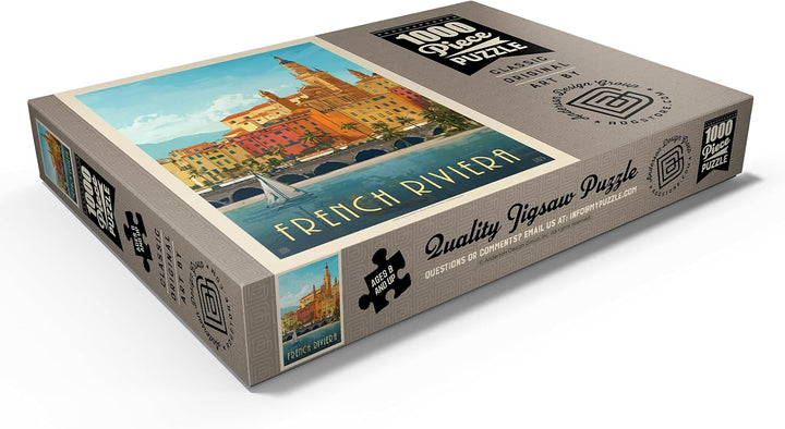 Frankreich: Côte d'Azur, Vintage Poster - Premium 1000 Teile Puzzle - MyPuzzle Sonderkollektion von