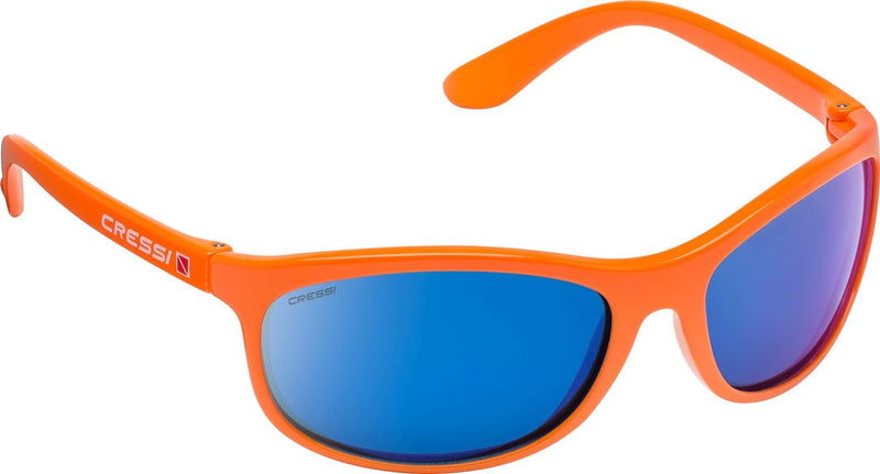 Cressi Unisex Erwachsene Rocker Sonnenbrille Für Sport Orange/Gespiegelte Linsen Blau Schwimmer, Ora