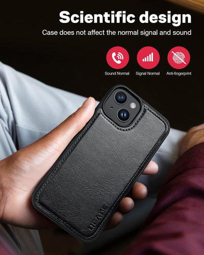 OCASE Hülle iPhone 14 [Abnehmbare magnetische Hülle] [Kabelloses Laden] [Displayschutz] [Kartenfach]