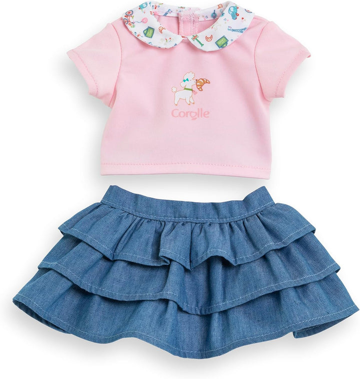 Corolle Mon Grand Poupon Rock und Shirt, Paris, für alle 36 cm Babypuppen, ab 2 Jahren