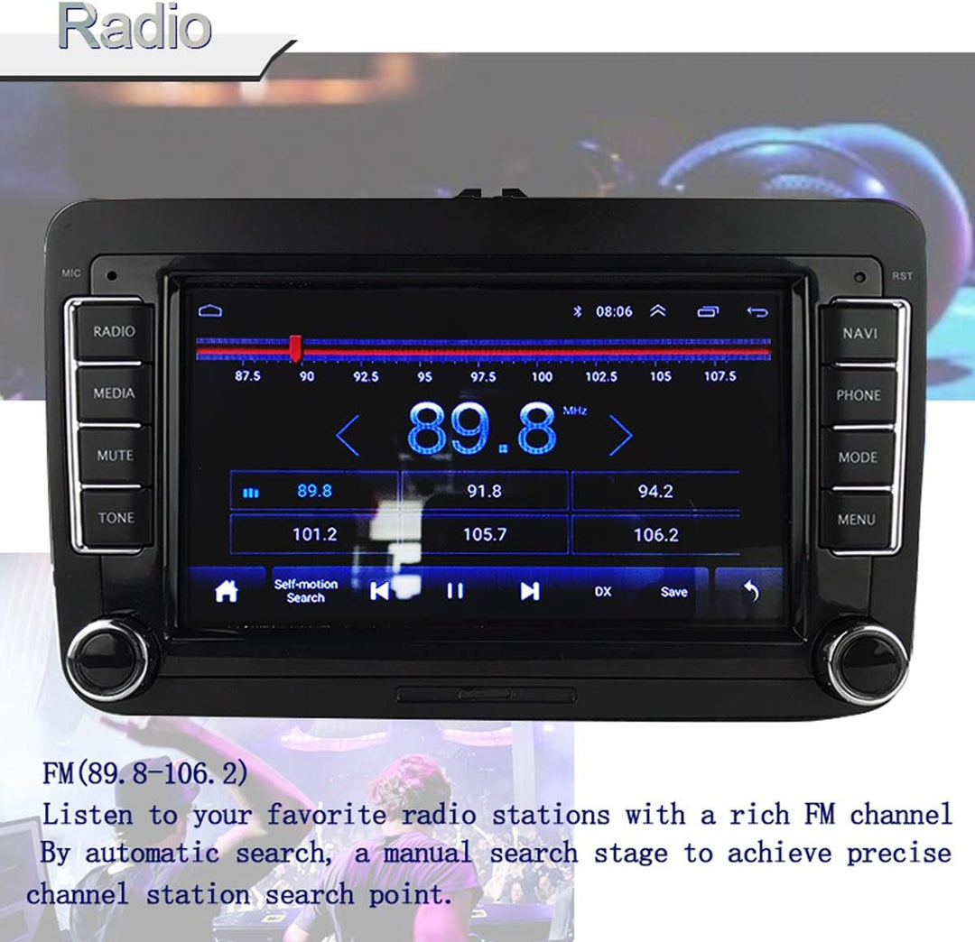 GOFORJUMP 2 DIN Android 17,8 cm GPS-Navigationssystem Autoradio Media Player für Bora Golf V/W P/olo