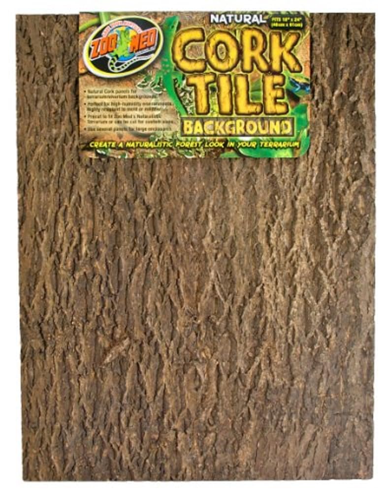 Zoo Med NCB-4E Natural Cork Tile Background, 45 x 61 cm, Rückwand für Terrarien in Baumrindenoptik