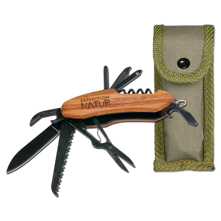 moses. 9820 Unisex Jugend Outdoor-Taschenmesser, Schwarz-Braun, handlich Single, Single