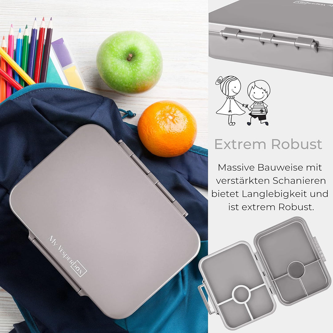 My Vesperbox – Bia - Bento Box Kinder - NEU - VERSTÄRKTE VERSCHLÜSSE - Auslaufsicher & BPA Frei - ex