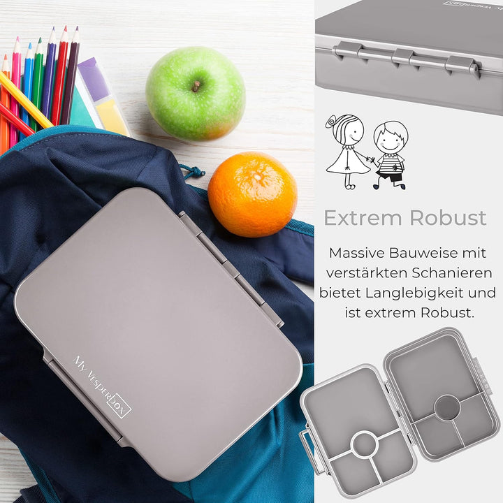 My Vesperbox – Bia - Bento Box Kinder - NEU - VERSTÄRKTE VERSCHLÜSSE - Auslaufsicher & BPA Frei - ex