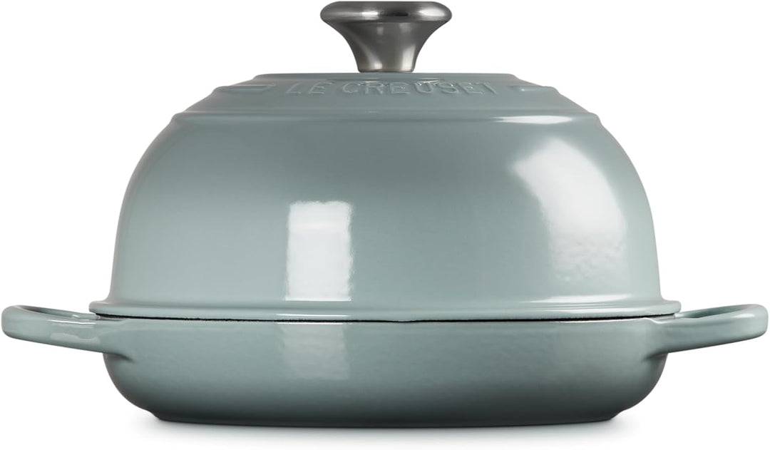 Le Creuset Signature Brot Bräter aus Gusseisen, 24 cm, Sea Salt, Sea Salt