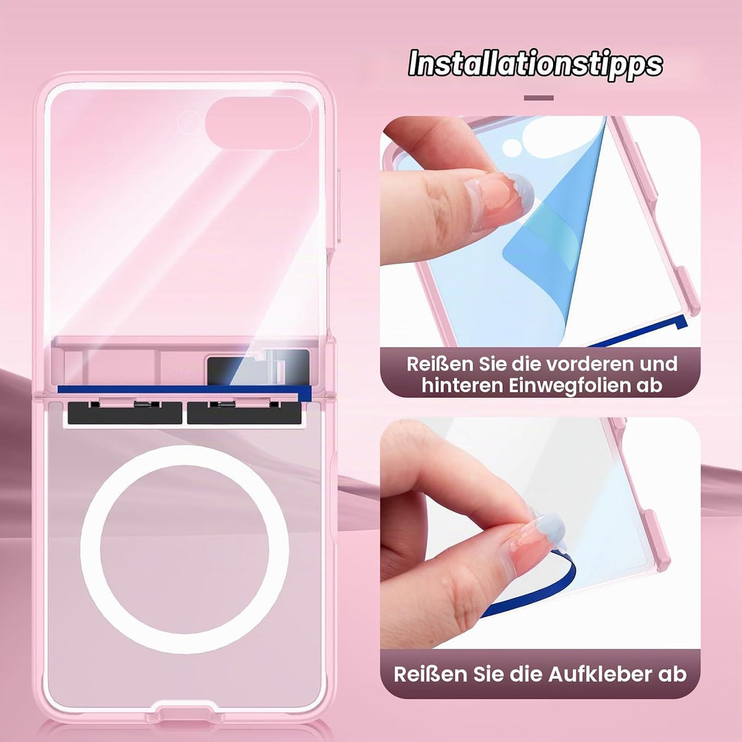 Doeshine für Samsung Galaxy Z Flip 7 Hülle [Not für Flip 7FE] mit Mag-Safe, Ständer und Displayschut