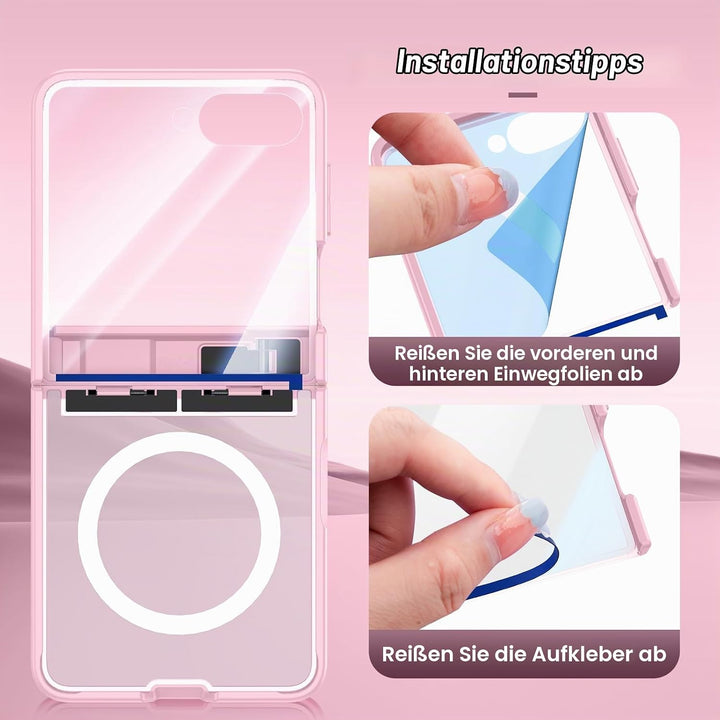 Doeshine für Samsung Galaxy Z Flip 7 Hülle [Not für Flip 7FE] mit Mag-Safe, Ständer und Displayschut