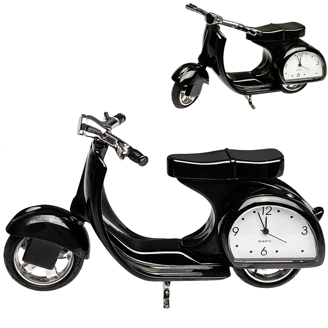 alles-meine.de GmbH kleine - Tischuhr/Miniatur - Uhr - Motorrad - Roller/Motorroller - aus Metall -