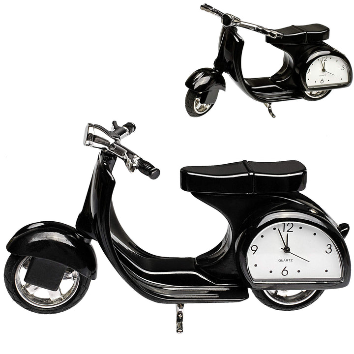 alles-meine.de GmbH kleine - Tischuhr/Miniatur - Uhr - Motorrad - Roller/Motorroller - aus Metall -