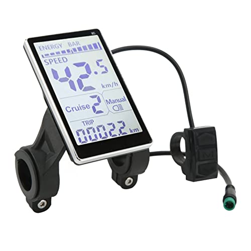 SUNGOOYUE Elektrischer Fahrradcomputer, 5-polig, 24 V, 36 V, 48 V, 60 V, Universelles LCD-Anzeigefel