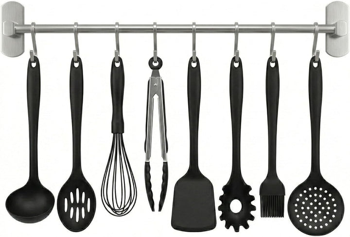 joeji's Kitchen Hakenleiste Küche - Küchenstange - Starker Selbstklebend 3M Ohne Bohren - Küchenleis