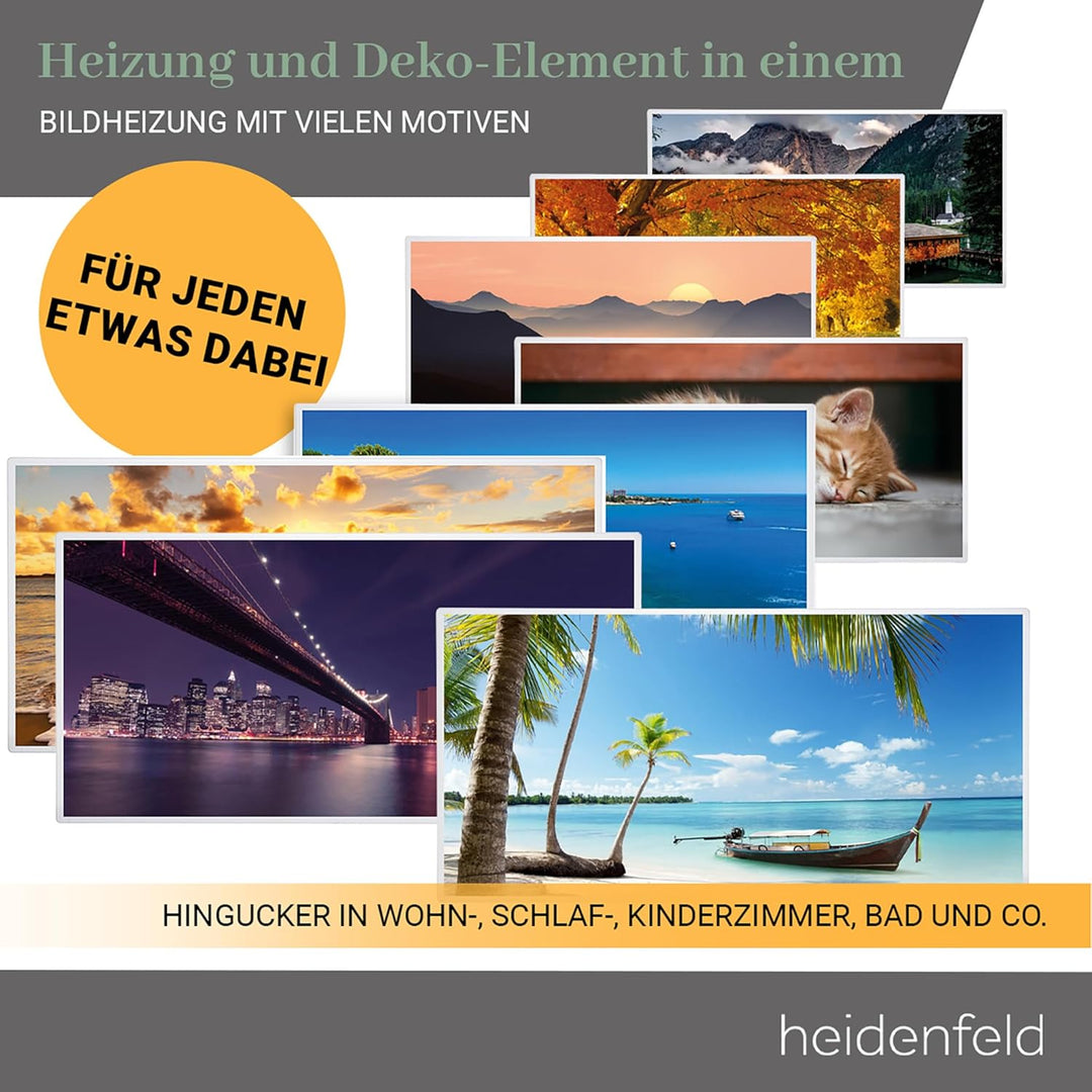 Heidenfeld Infrarotheizung HF-HP105 | 𝟭𝟬 𝐉𝐀𝐇𝐑𝐄 𝐆𝐀𝐑𝐀𝐍𝐓𝐈𝐄 - 400 Watt - Bis 10 m² - Infrarot Heizkörper
