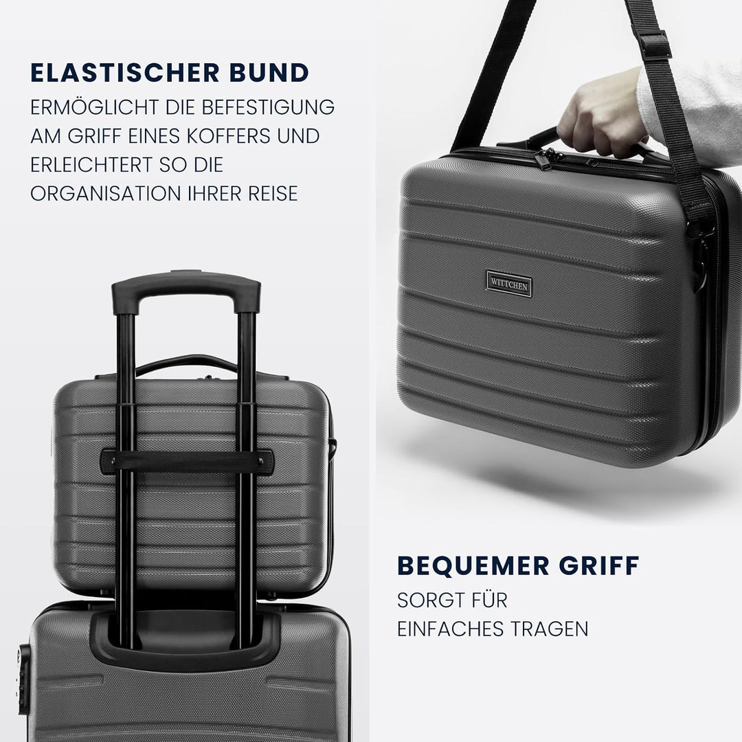 WITTCHEN Globe Line Kosmetikkoffer Reisekoffer Handgepäck Kabinenkoffer Hartschale aus ABS Zahlensch