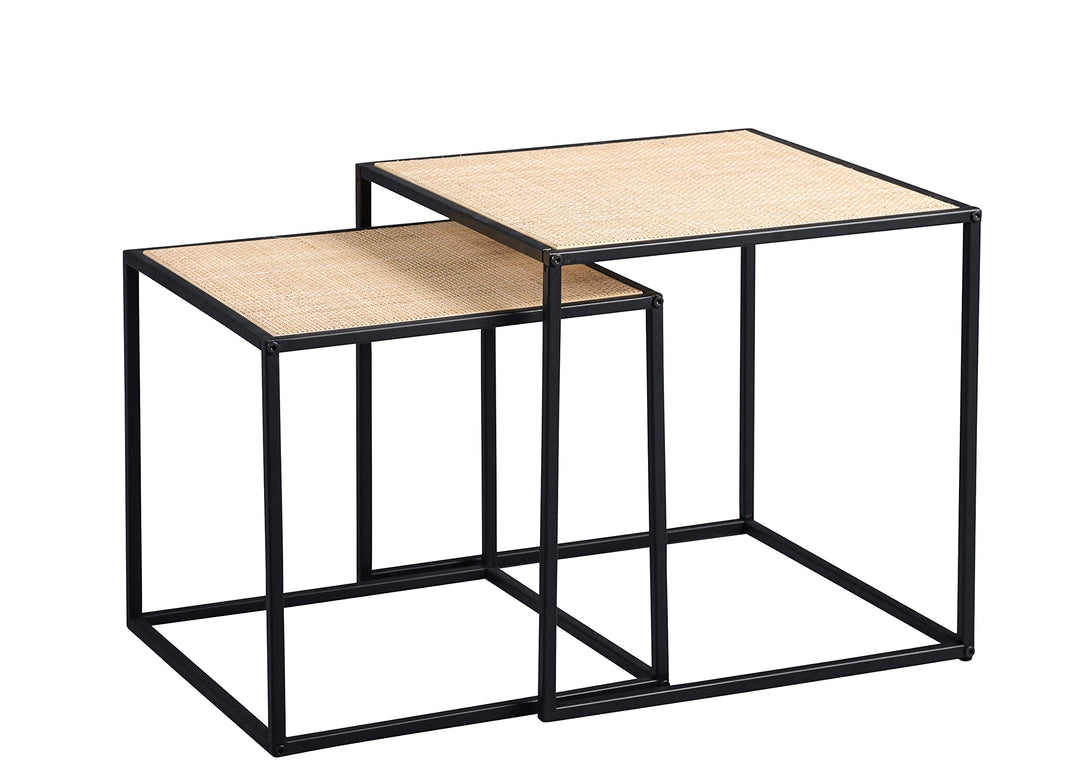 M2 Kollektion 2-Satztisch, Metall, Braun, Schwarz, Luke, Luke