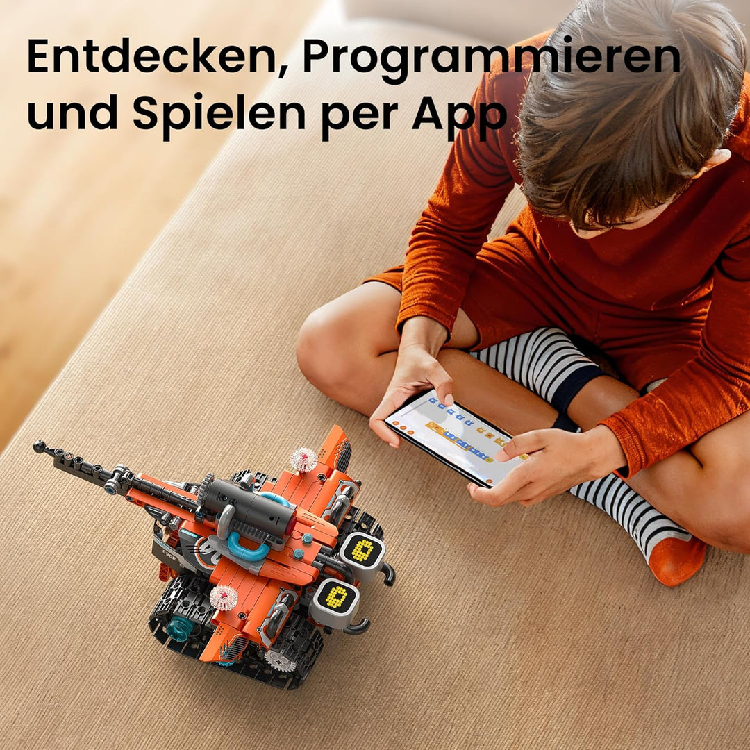 Sillbird Technik Roboter Kinder Bausatz, 5-IN-1 Technic Wall Roboter mit Licht- und Soundeffekte, Ba