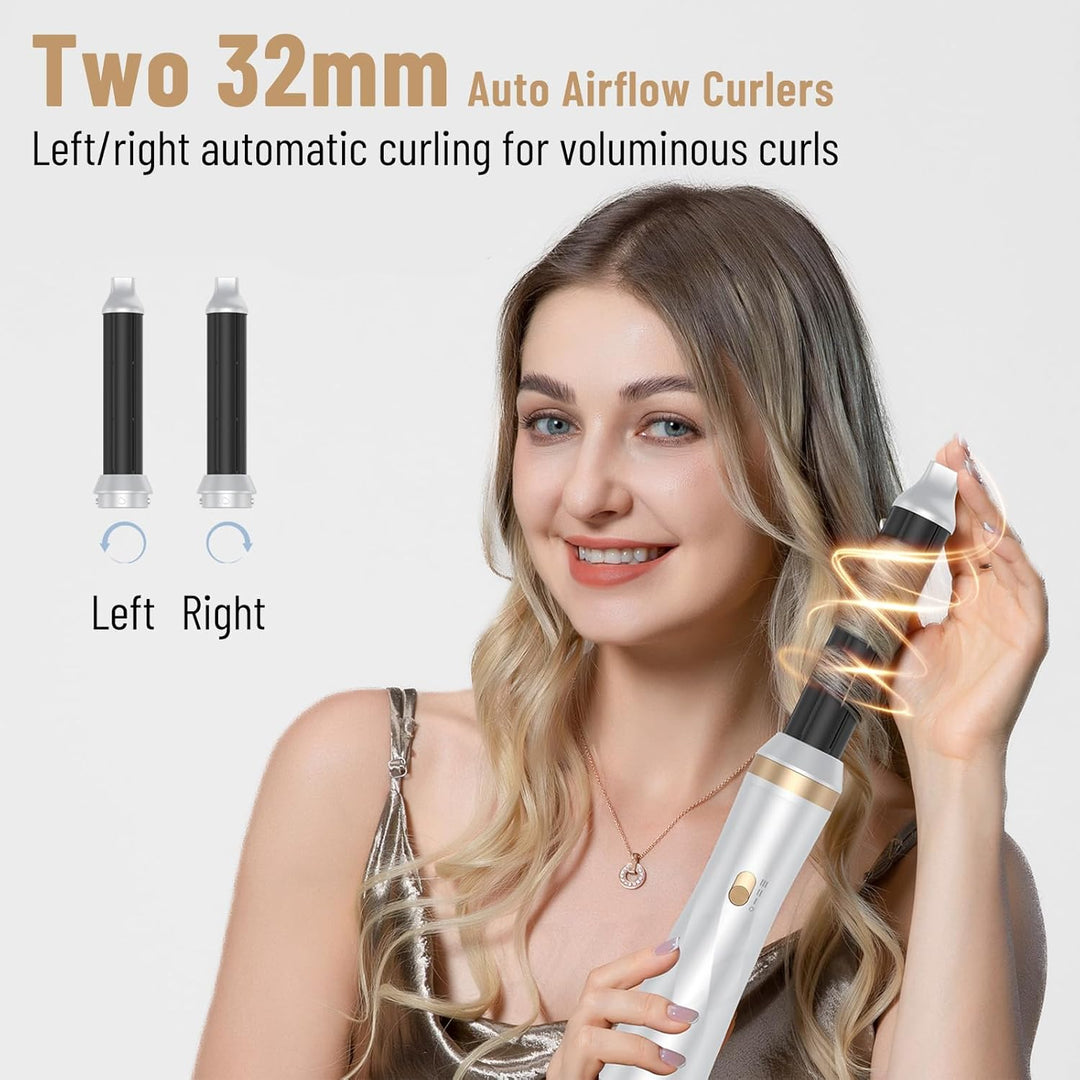 Air Styler Haartrockner 5 in 1, Multifunktionaler Haarstyler mit 5 Zubehörteilen, Haartrockner, Föhn