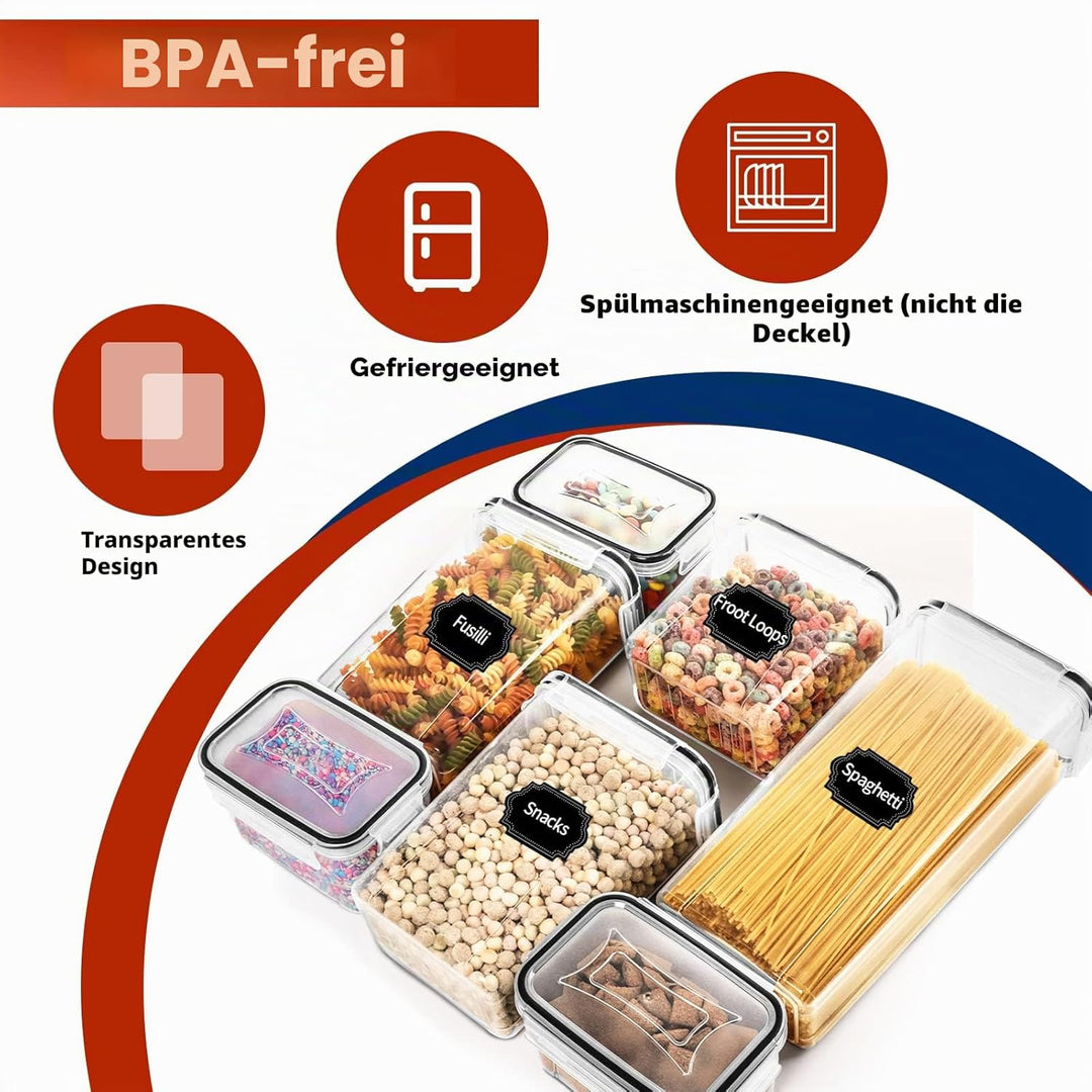 Skroam Vorratsdosen Set of 24, BPA-frei, Müsli Schüttdose &amp; Frischhaltedosen, Luftdichte Küchen Vorr