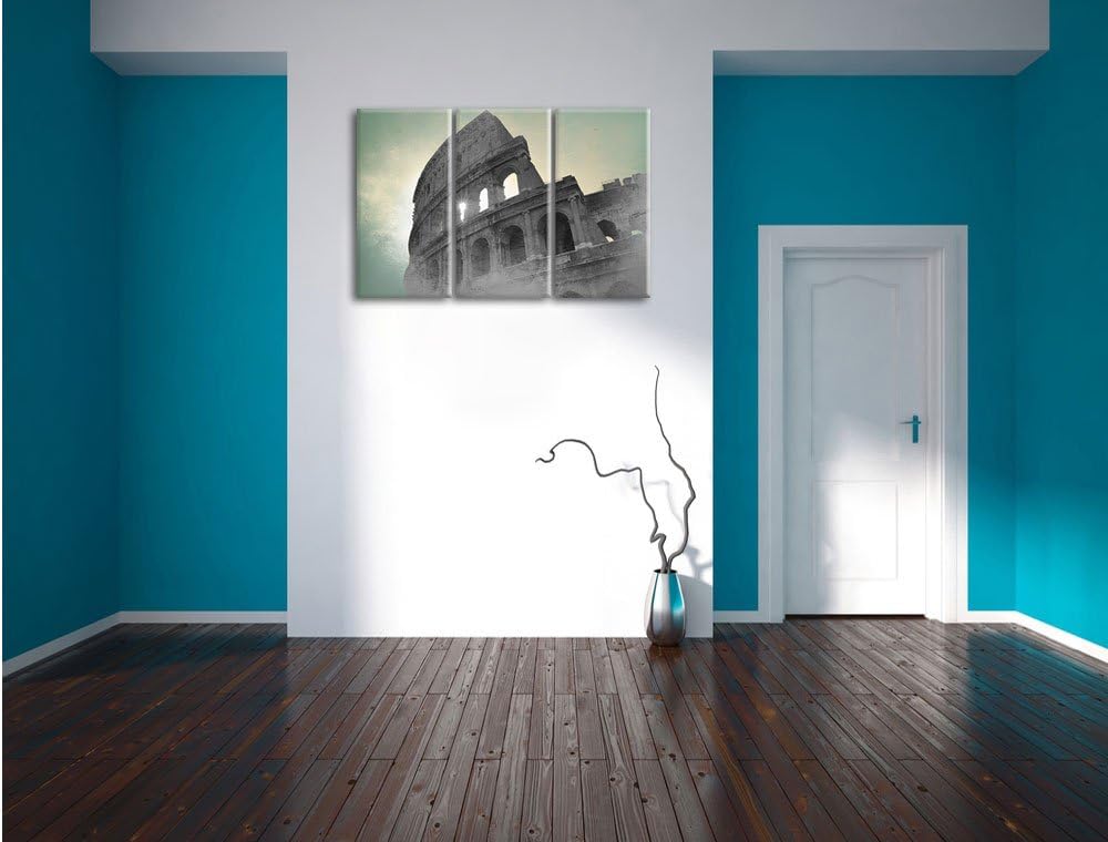 Pixxprint antikes Kolosseum in Rom als Leinwandbild/Grösse: 3 Teilig (120x80 cm) cm/Wandbild/Kunstdr