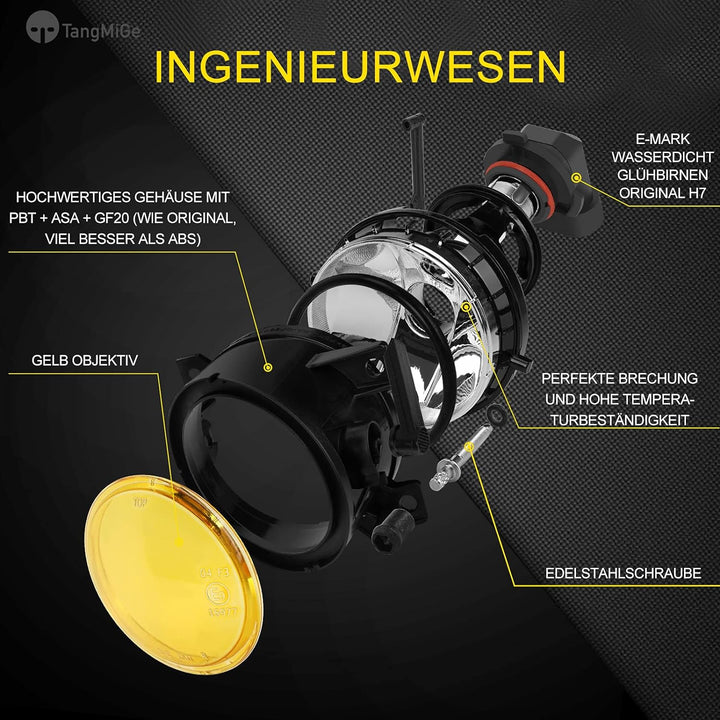 TangMiGe Nebelscheinwerfer für Volkswagen GTI Golf V/5 Jetta III/3 Scirocco Up Amarok, (VW 1K1 1K5 1