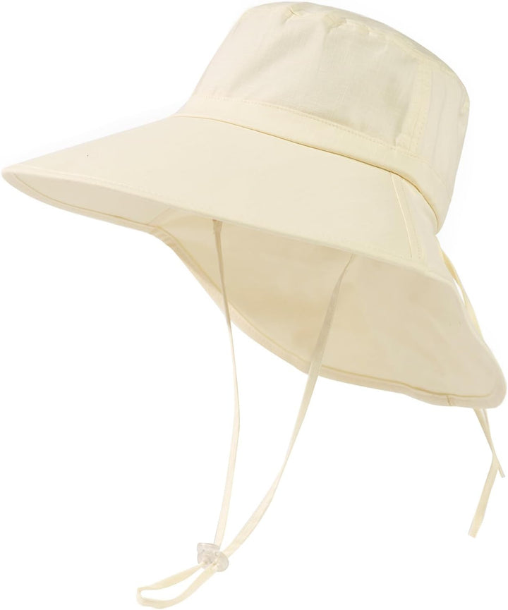 Comhats Sonnenhut Damen Sonnenschutz UPF 50 Sommerhut mit Nackenschutz Breite Krempe Baumwolle M 100