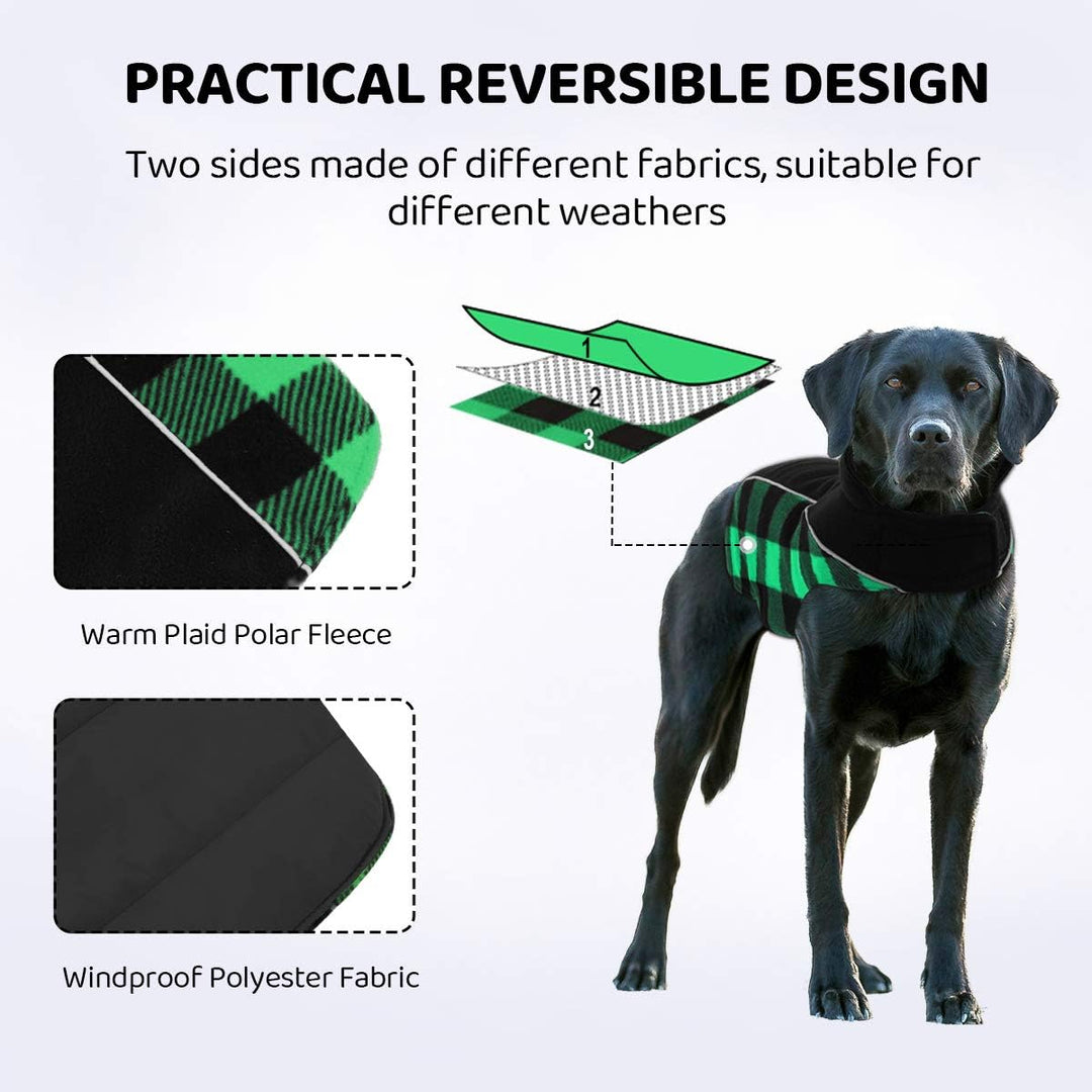 Warme Hundemantel Winter, Hundemantel mit Bauchschutz, Wintermantel für Hunde mit Reflektierend, Wen