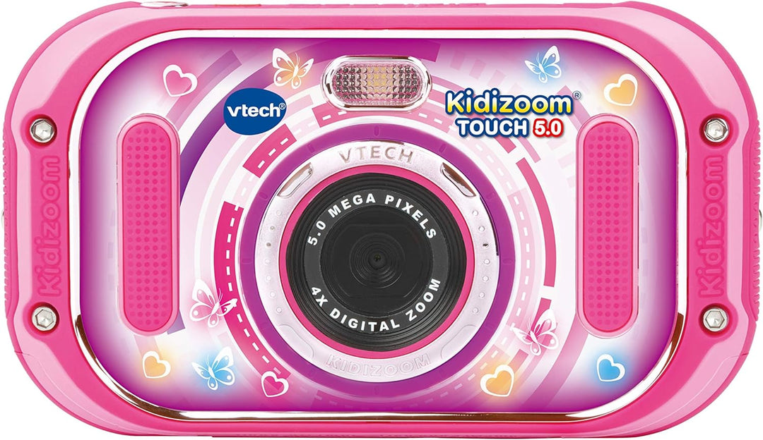VTech KidiZoom Touch 5.0 pink – Kinderkamera mit Touchscreen, Selfie- und Videofunktion, Effekten, S
