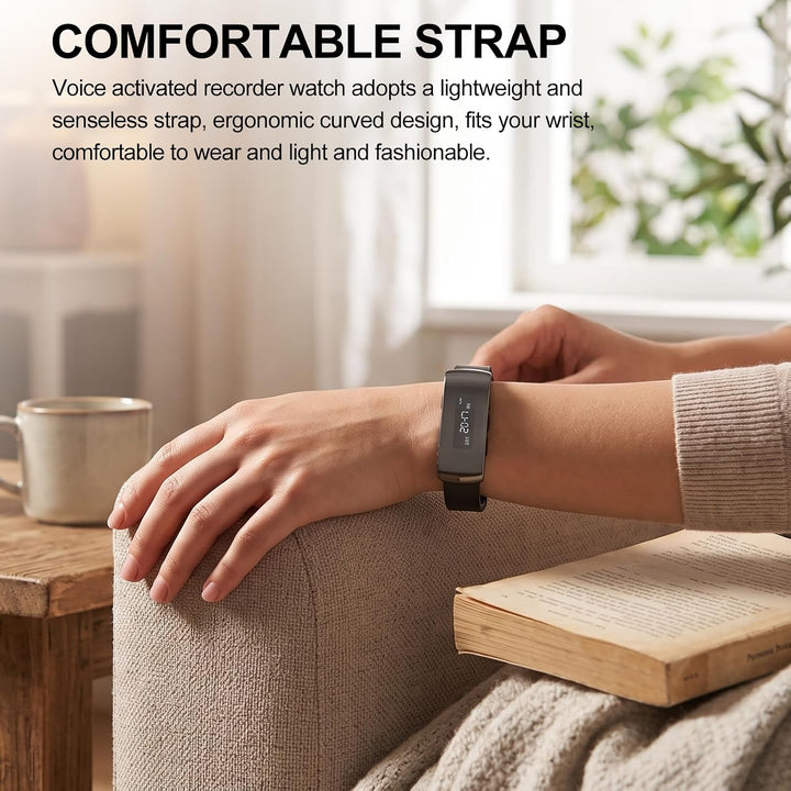Diktiergerät-Uhr, Digitale Diktiergeräte mit Geräuschunterdrückung, Lange, Audio-Armband-Recorder mi