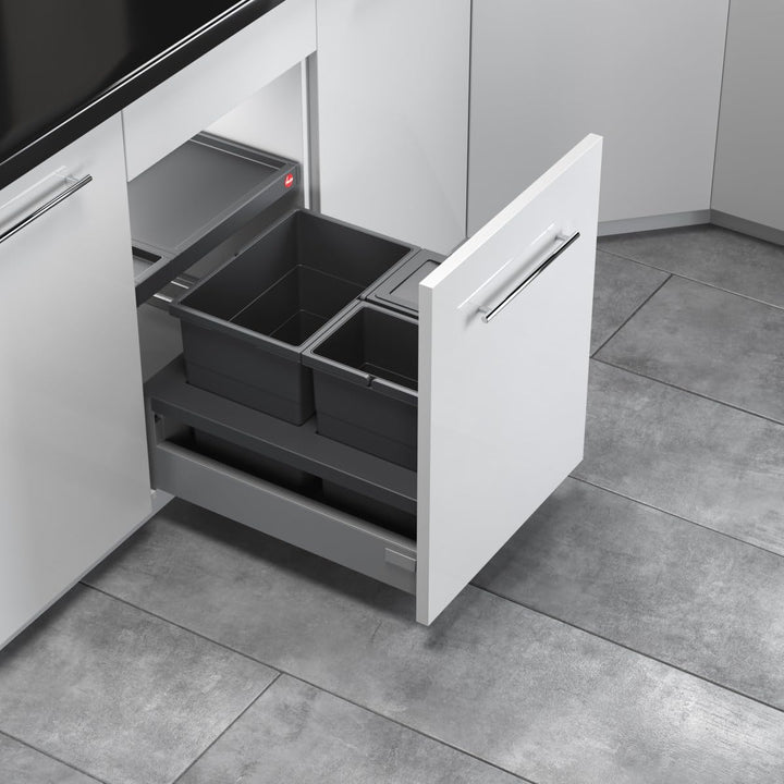 Hailo Abfallsammler 3620471 Einsatz | Separato K Mülleimer Einsatz | für 45cm Schrankauszug | 3fach