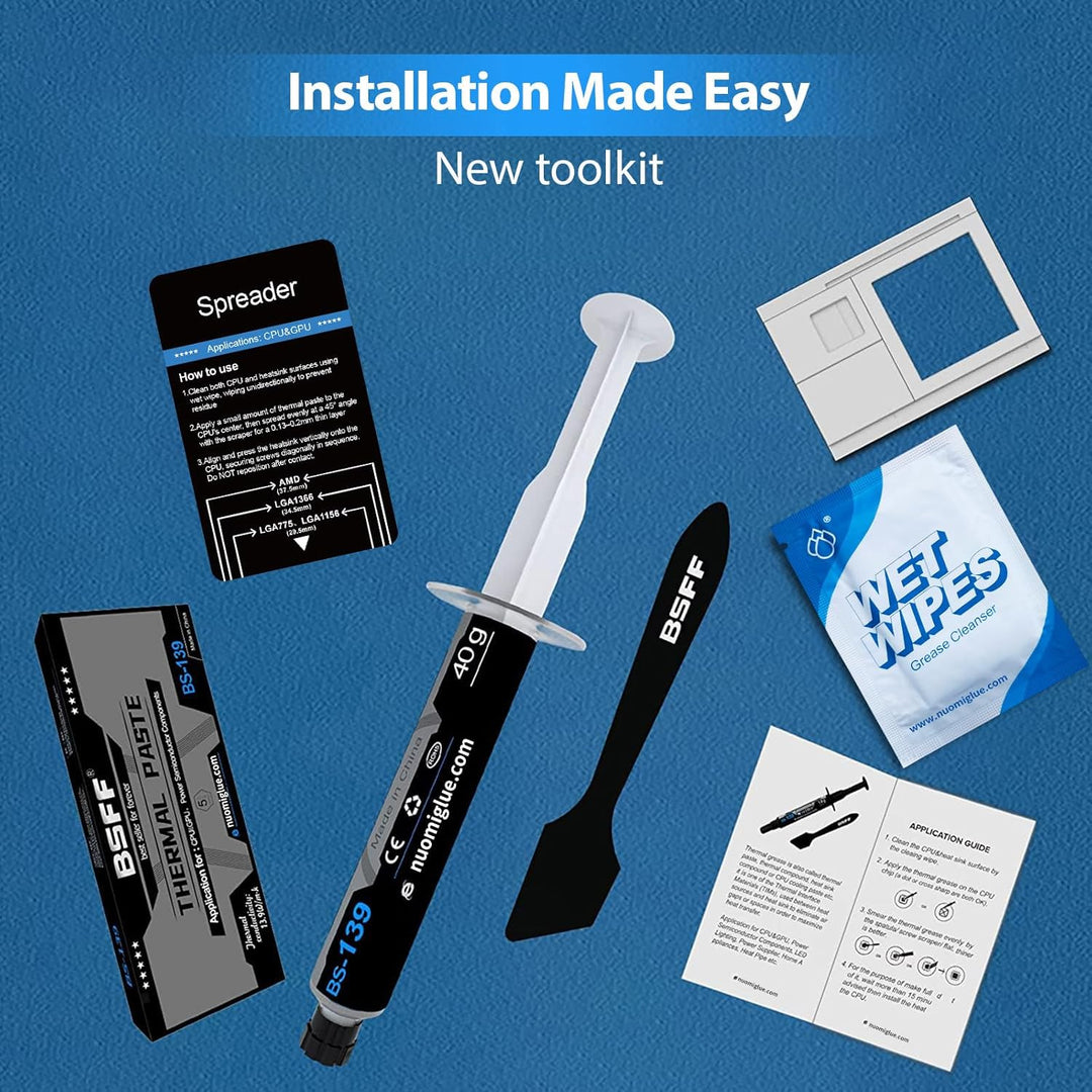 BSFF Wärmeleitpaste, 40g mit 4 Toolkit, 40G