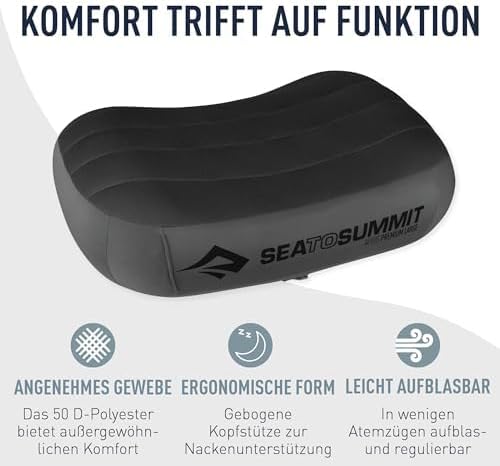 Sea to Summit - Aeros Ultralight Deluxe Reisekissen XL - Leicht zum Aufblasen - rutschfest - Ultra-S