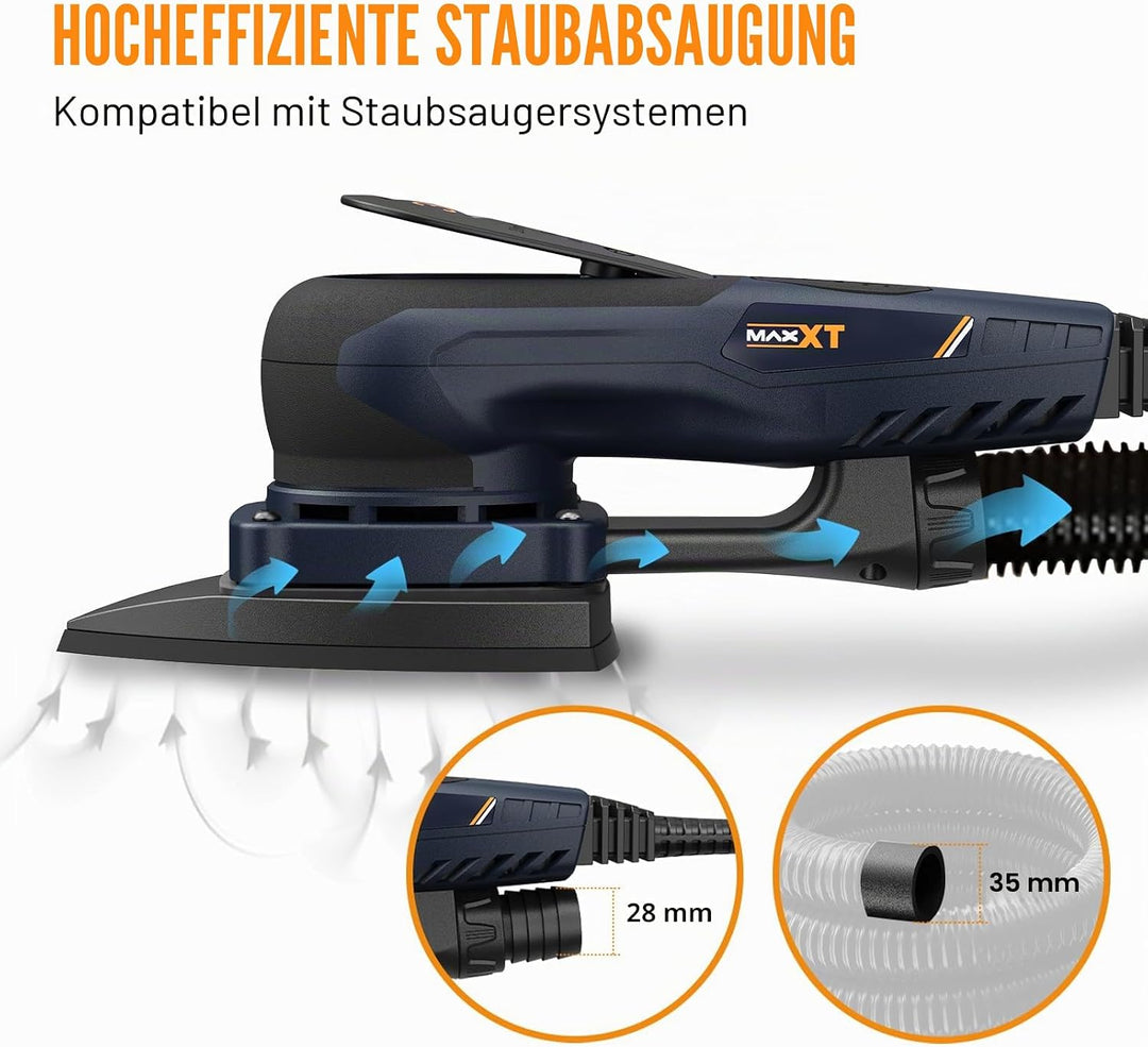 MAXXT 2IN1 Bürstenloser Delta- und Rechteckschleifer 350W, 6-stufige Drehzahlregelung (4000-10000 U/