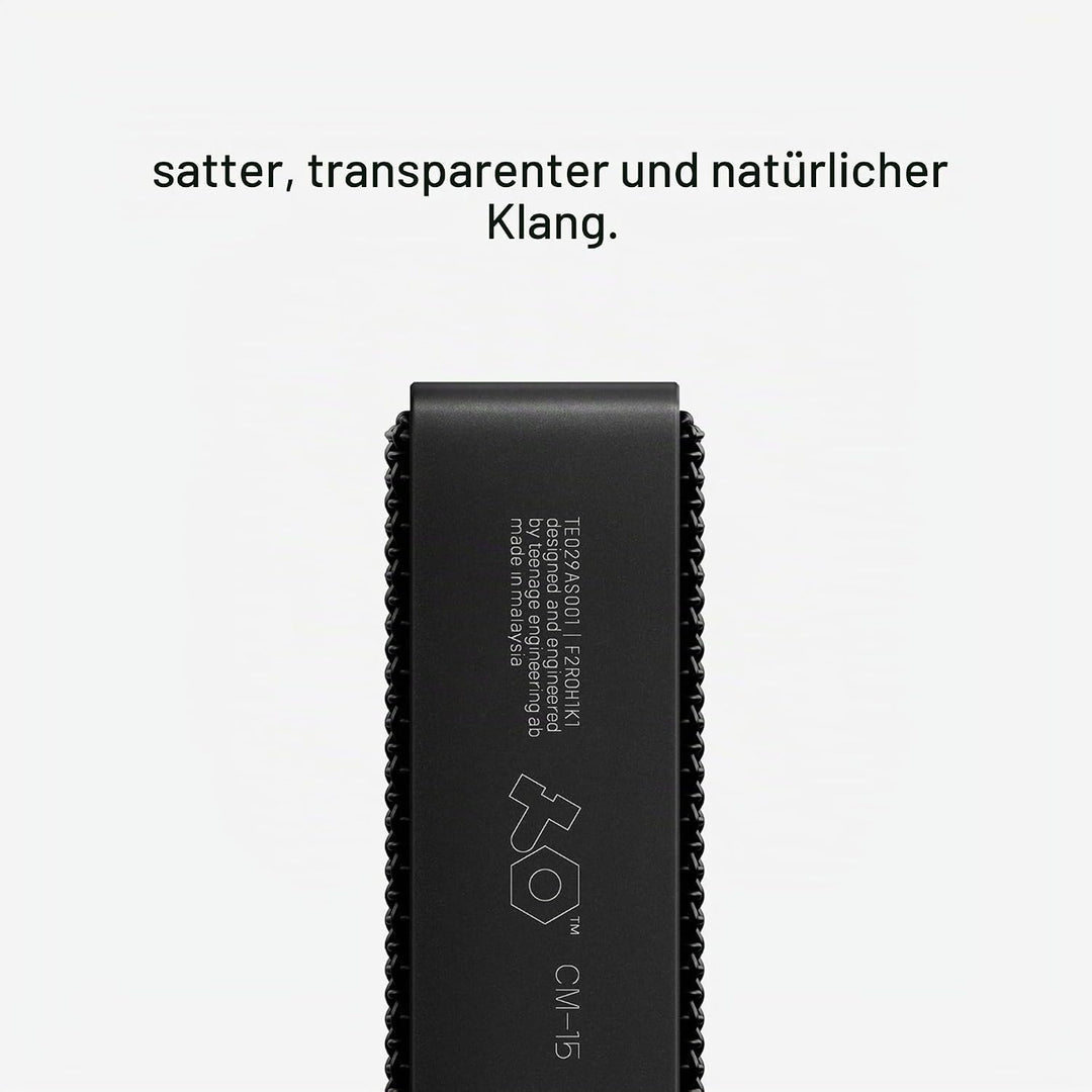 Teenage Engineering CM-15 Tragbares Studio-Kondensatormikrofon mit USB-C Audio und Laden, 3,5 mm Min