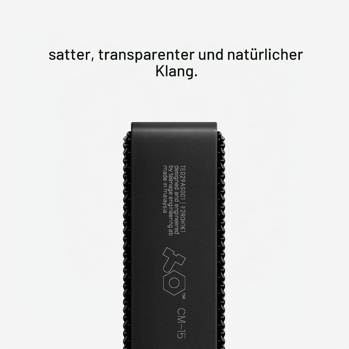 Teenage Engineering CM-15 Tragbares Studio-Kondensatormikrofon mit USB-C Audio und Laden, 3,5 mm Min