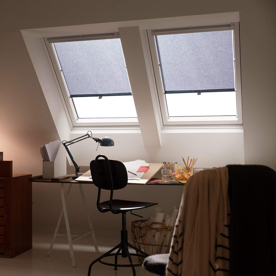 Itzala Sichtschutz-Rollo kompatibel mit VELUX Dachfenstern, M04, MK04, M06, MK06, M08, MK08, Dunkelb